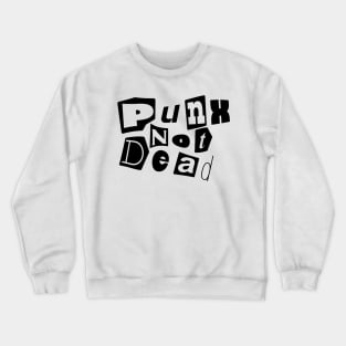 "Rebellious Spirit: Punk's Not Dead" Retro Newspaper Cutout Tee Crewneck Sweatshirt